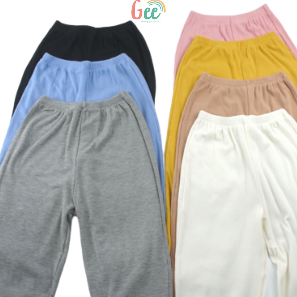 Quần Jogger Len Tăm Thu Đông Gee Cho Bé Trai, Bé Gái, Quần Dài Trẻ Em Sợi Sồi Modal, Mềm Mịn, Thoáng Mát, Co Giãn