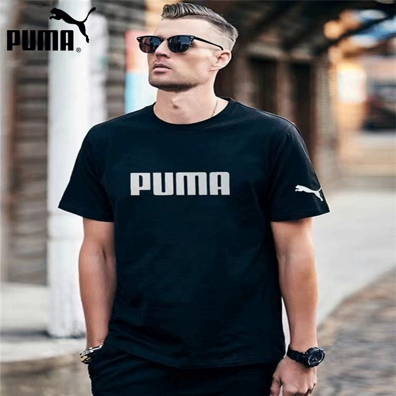 Áo Thun Thể Thao Puma Tay Ngắn Dáng Rộng Vải Cotton Thoáng Khí Thời Trang Mùa Hè Cho Nam Và Nữ