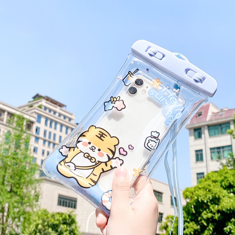 Túi Chống Nước Điện Thoại , Túi Bảo Vệ Điện Thoại Dưới Nước Đi Biển Đi Bơi Hoạt Hình Dễ Thương