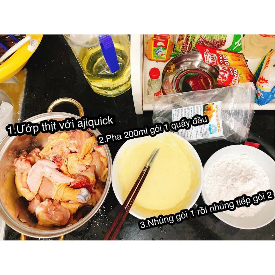 Bột Chiên Gà KFC Tặng kèm gia vị Hành Tỏi mix sẵn trong set bột (Chiên ~1.2kg gà) - Crispy Fried Chicken Powder | BigBuy360 - bigbuy360.vn