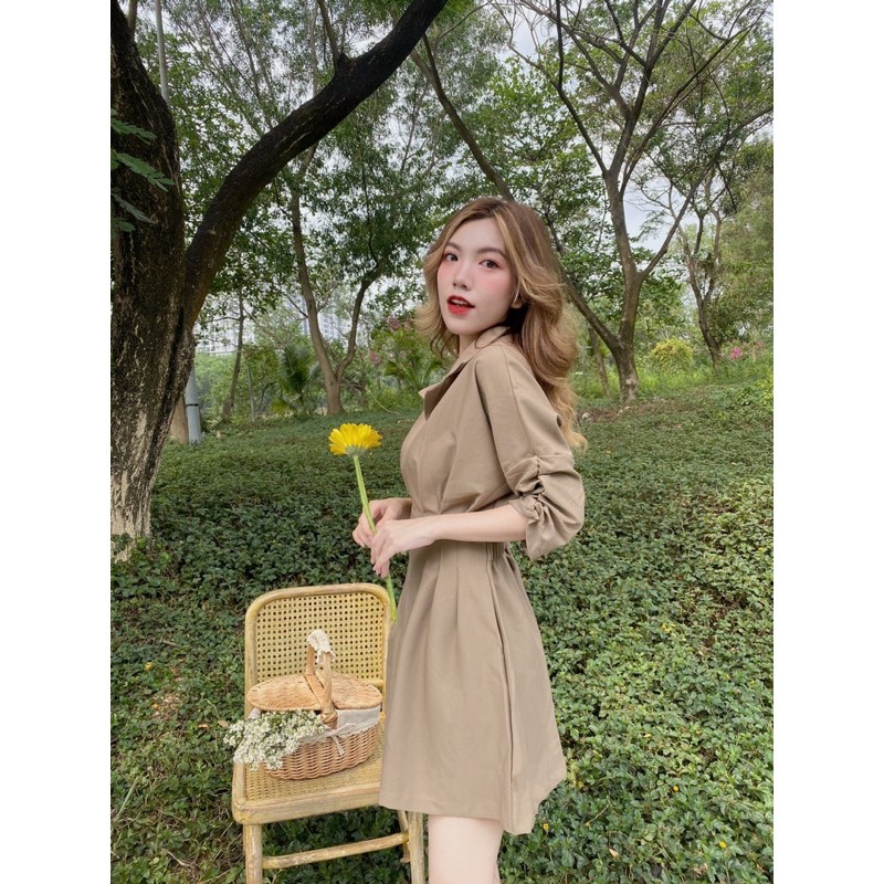 Jumpsuit sơmi xếp ly eo khoá kéo ❤️❤️❤️ ( có bigsize )