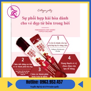 Thạch lựu Newland Pomegranate Tart Bổ sung Collagen Newland Hàn Quốc 3hộp×10gói