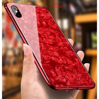 Ốp lưng tráng gương họa tiết đá cẩm thạch thời trang cho Iphone 6 6S 7 8 Plus X