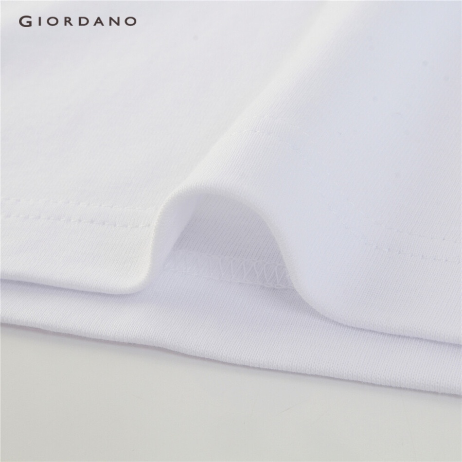 Combo 2 áo thun Giordano 01242113 tay ngắn cổ chữ V màu trơn 100% vải cotton thời trang cho nam