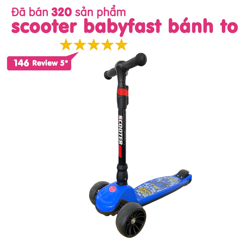 [Chuyên sỉ] Xe trượt scooter Baby 3 bánh an toàn cho trẻ em chịu lực 80kg phù hợp cho cả bé trai và gái