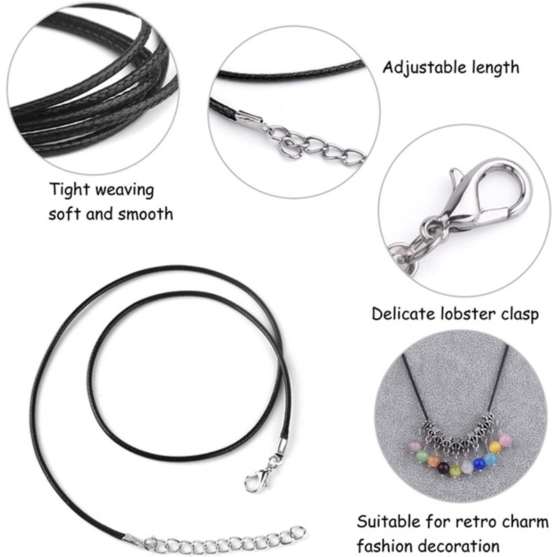 Bộ 10 Dây Da Bện Nhiều Màu Sắc Dùng Làm Trang Sức Diy