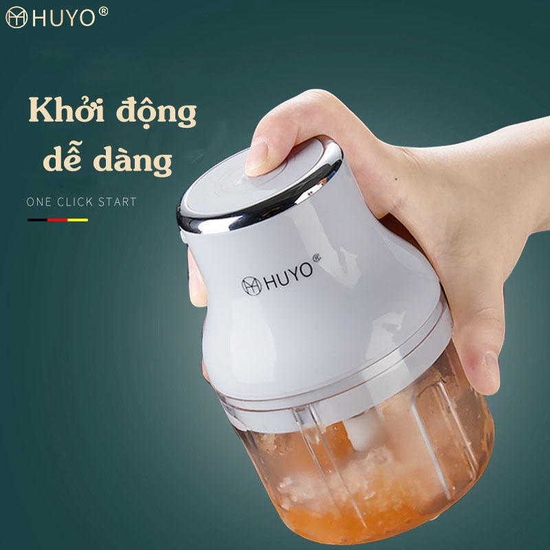 [ 2021 New ] Máy say thực phẩm đa năng 250ML - lưỡi dao thép 304 - sạc pin công nghệ Hàn Quốc