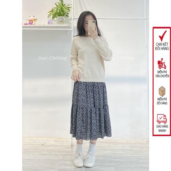 Áo len nữ J966 len cúc ngọc vintage Hàn Quốc siêu xinh | BigBuy360 - bigbuy360.vn