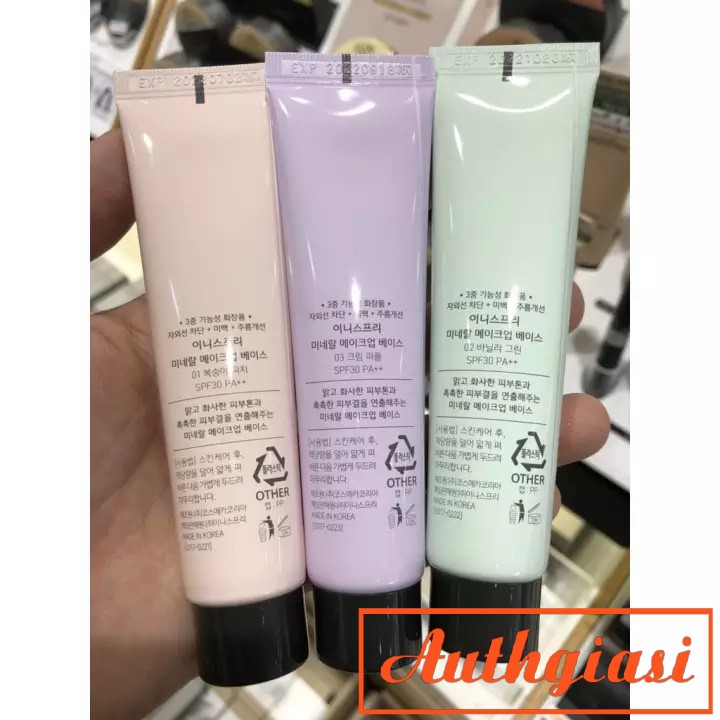 Kem lót INNISFREE Mineral Makeup Base SPF30 PA+++ tác dụng 4in1 40ml | WebRaoVat - webraovat.net.vn