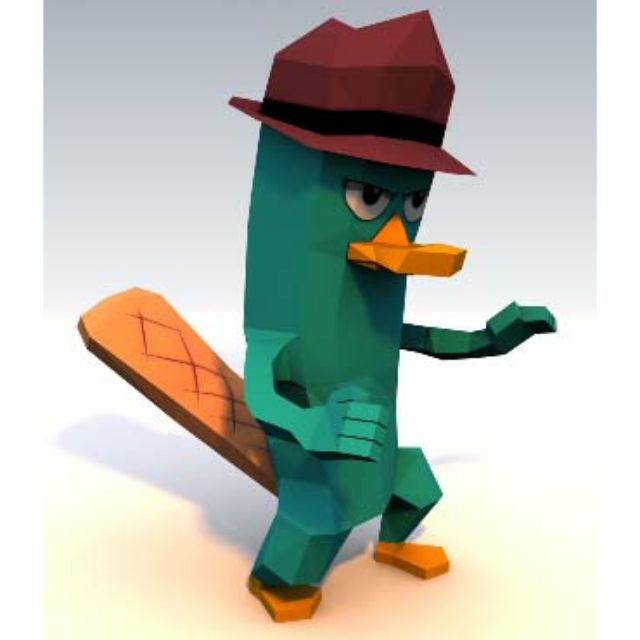 Mô hình giấy perry the platypus