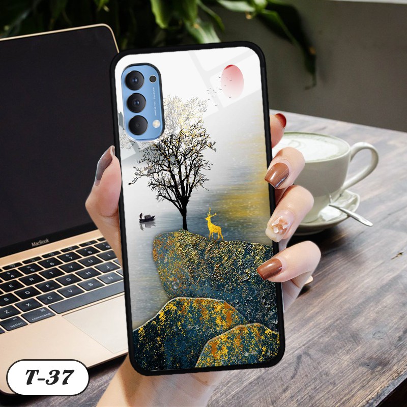 Ốp kính 3D Oppo Reno 4