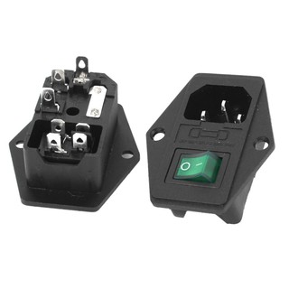 Bộ 2 ổ cắm điện IEC320 C14 inlet AC 250V