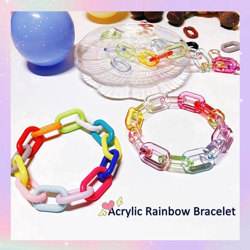 Rainbow Acrylic Bracelet Transparent Bracelet INS Bracelet Jewelry Accessories