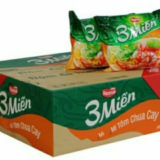 Thùng mì chua cay 3 miền 30 gói