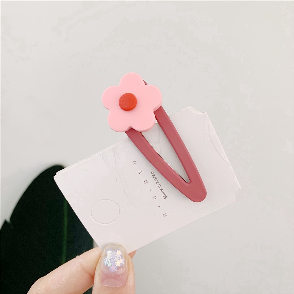 Kẹp tóc hoa màu sắc dễ thương dành cho bé gái