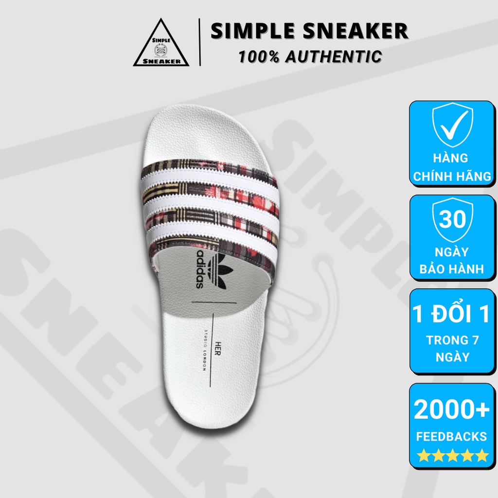 Dép Adidas Nữ CHÍNH HÃNG Adidas Originals Adilette Vivid Red Slides - Dép Nữ Quai Ngang [H00569] - Simple Sneaker