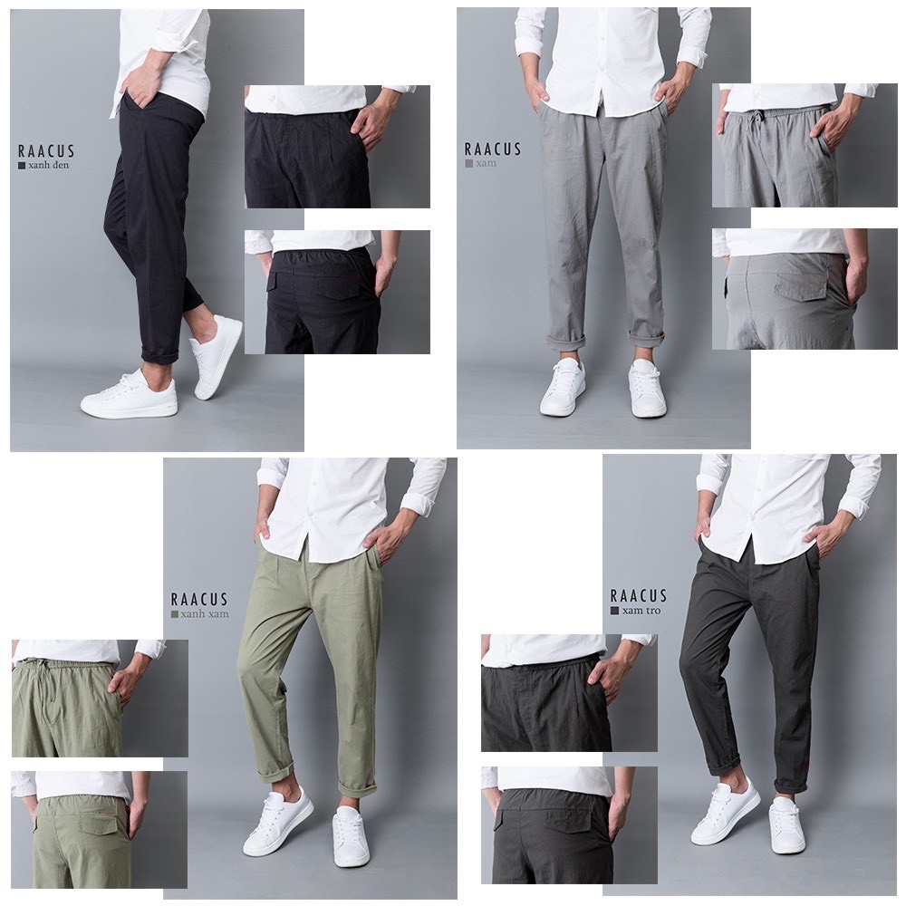 QUẦN BAGGY ĐŨI NAM Thời Trang Nam Cao Cấp Thương Hiệu Raacus (4 màu) | BigBuy360 - bigbuy360.vn