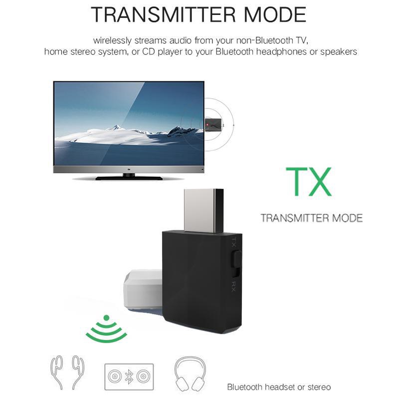 Bộ Thu Phát Âm Thanh Bluetooth 5.0 Usb 3 Trong 1 Cho Tv Máy Tính