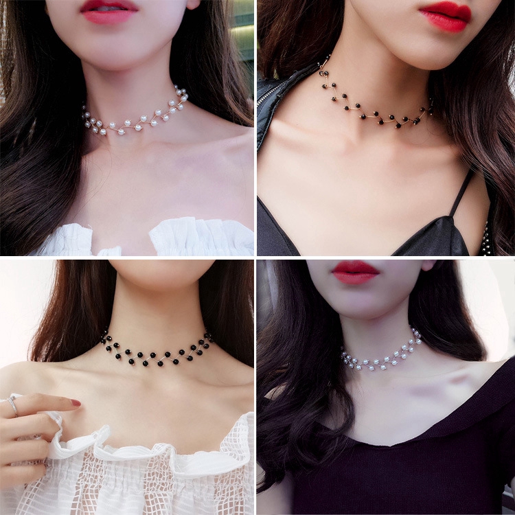 Vòng cổ Ngắn Phối Ngọc Trai Sành Điệu Hợp Thời Trang Cho Nữ