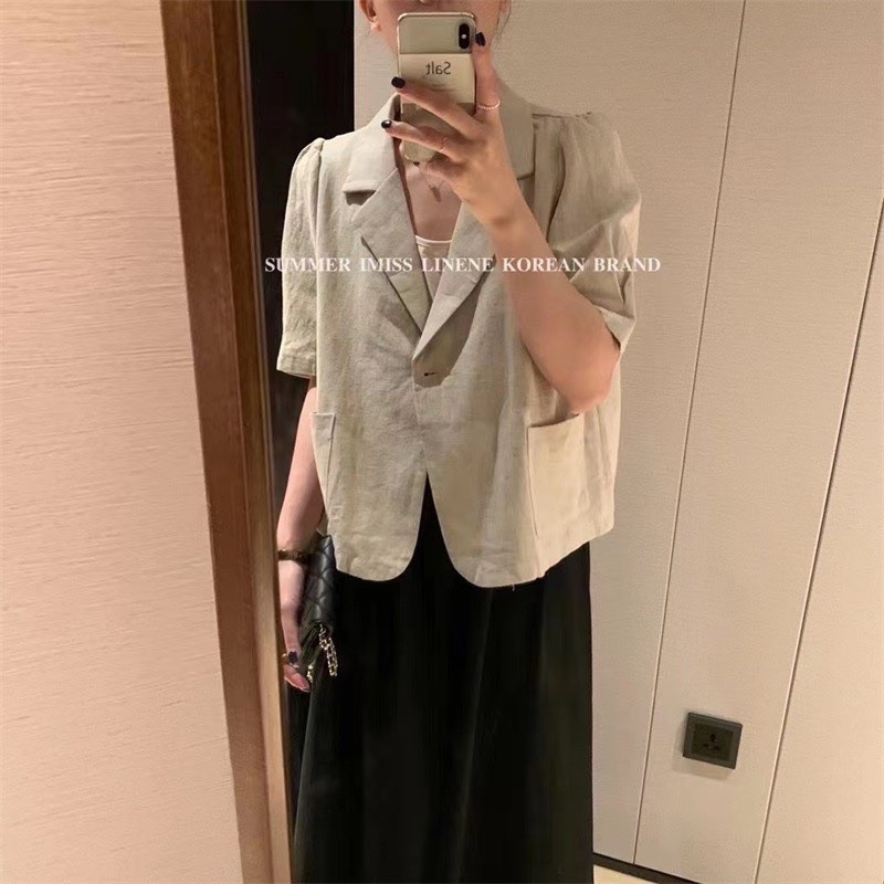ÁO KHOÁC VEST BLAZER NGẮN TAY DÁNG CROPTOP | BigBuy360 - bigbuy360.vn