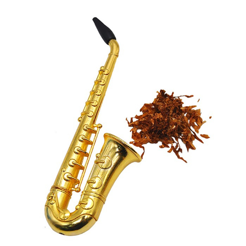 Tẩu Thuốc Lá Bằng Kim Loại Hình Kèn Saxophone