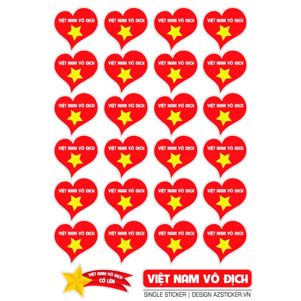 Sticker Cổ Động Việt Nam | Sticker Dán Nón Bảo Hiểm , Dán Trang Trí Sổ Tay , Dán Điện Thoại