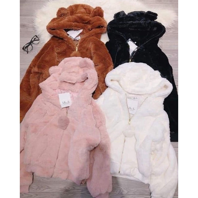 Áo Khoác Lông Gấu Thời Trang Nữ 1 Lớp Lông Vũ siêu Mềm Mượt | BigBuy360 - bigbuy360.vn