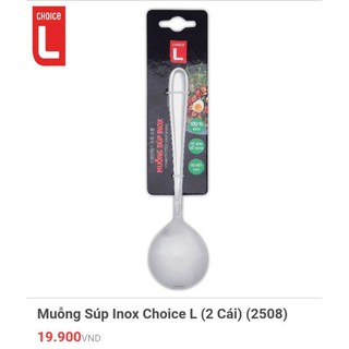 Combo 2 Muỗng Súp Inox dài Choice L