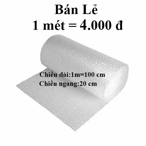 Cuộn Bóng Khí,Xốp Nổ,Chống Sốc ,Dùng Để Bọc Hàng,Gói Hàng,Bán Lẻ 1 MÉT
