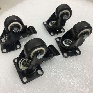 BỘ 4 BÁNH XE LOA KÉO 4CM 2 BÁNH KHÓA VÀ 2 BÁNH KHÔNG KHÓA