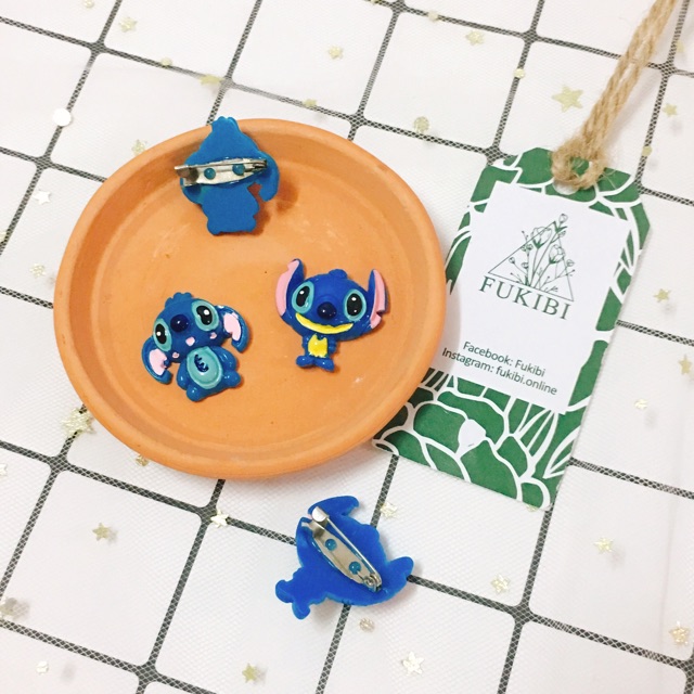 CỘT TÓC, KẸP TÓC, CÀI ÁO STITCH ẢNH THẬT