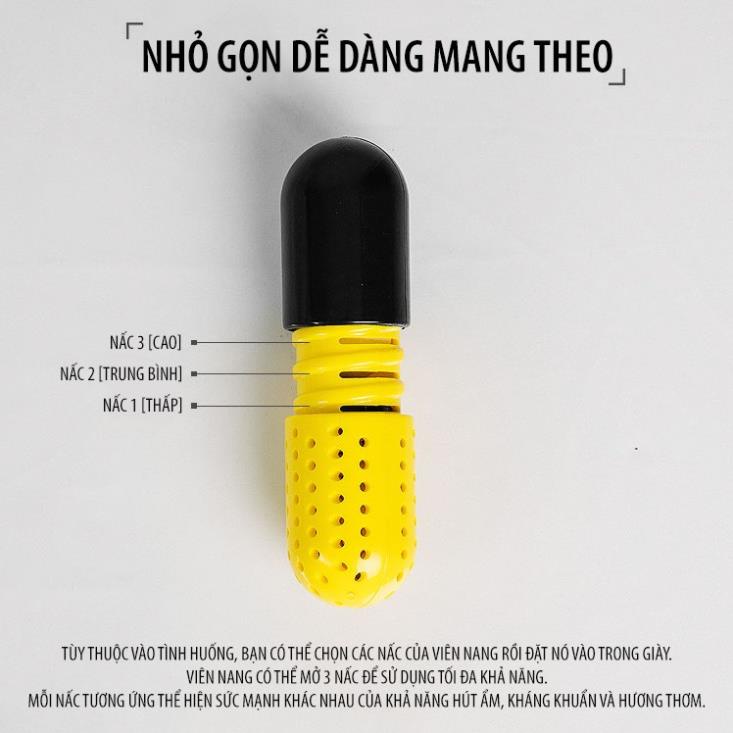 Viên khử mùi, khử khuẩn, hút ẩm đa năng mùi dịu nhẹ hickies lacing system, cho giày dép, túi xách,...