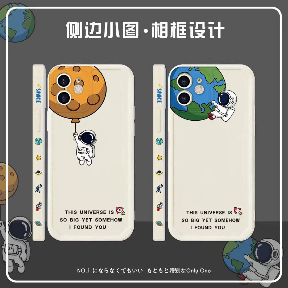 Ốp điện thoại in hình phi hành gia cho Iphone12/12promax/12mini/11/11pro Max/7plus/Xs Max/X | BigBuy360 - bigbuy360.vn