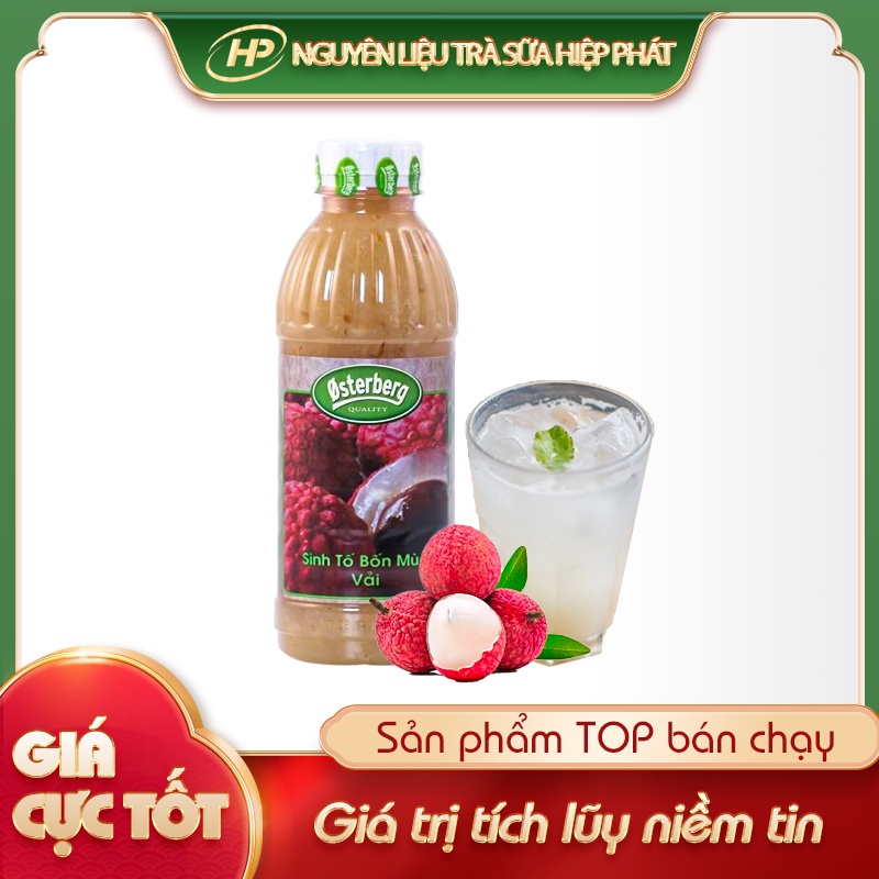 Sinh tố OSTERBERG Vải 1L - [ĐẬM ĐẶC] - SP010247 - Nguyên liệu trà sữa HIỆP PHÁT