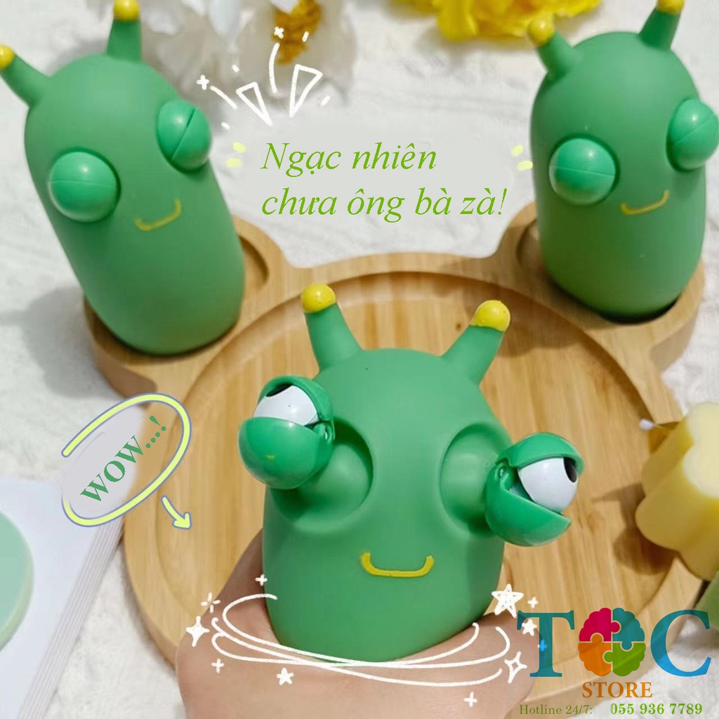 Đồ chơi xả stress SIÊU HÓT - Bé sâu rau xanh bóp tay ngộ nghĩnh
