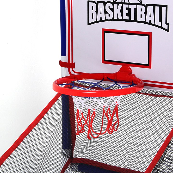 Bộ nhà bóng rổ cho trẻ em chơi cùng bố mẹ lắp ghép trong nhà có thể ném bóng và vận động 47x92x140cm