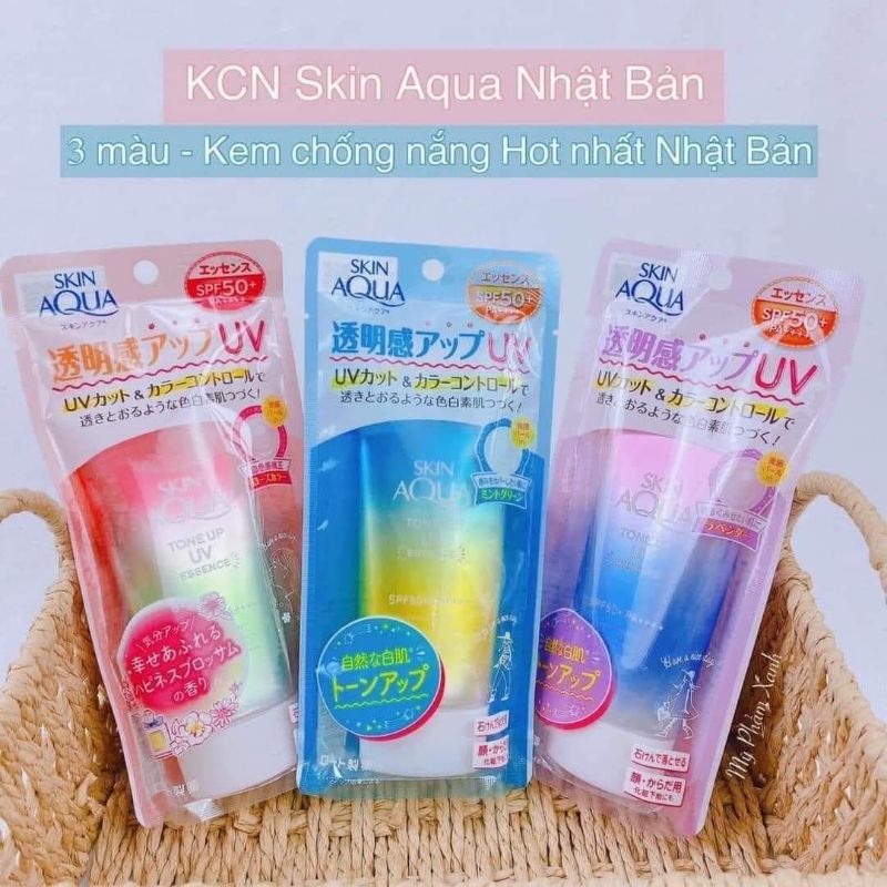 Kem Chống Nắng Nâng Tone Dưỡng Da Sunplay Skin Aqua Tone Up UV Essence-Mint Green Nhật Bản 80g