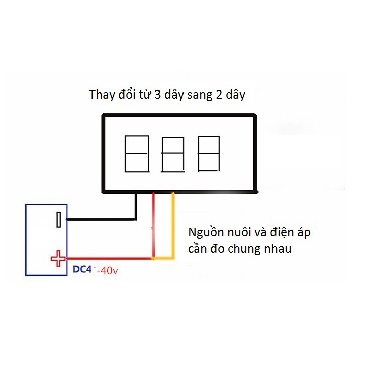 Modul LED 3 số 7 đoạn - Hiển thị điện áp 5-30VDC