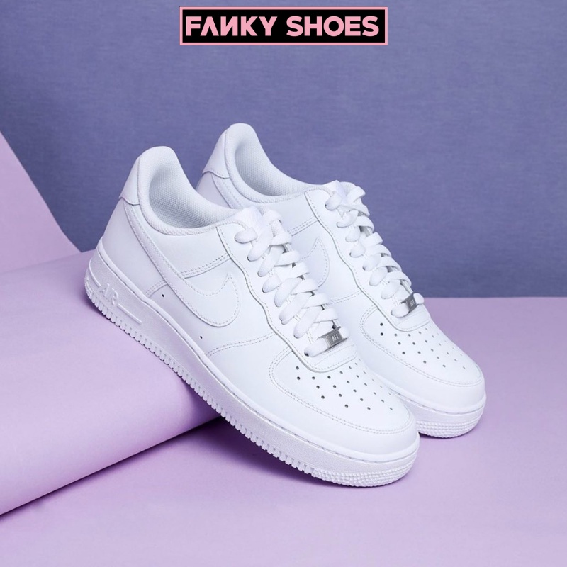 Giày Nike Air Force 1 Trắng Cổ Thấp, Giày Sneaker AF1 Nam Nữ Thể Thao Low Cao Cấp Full Box Bill