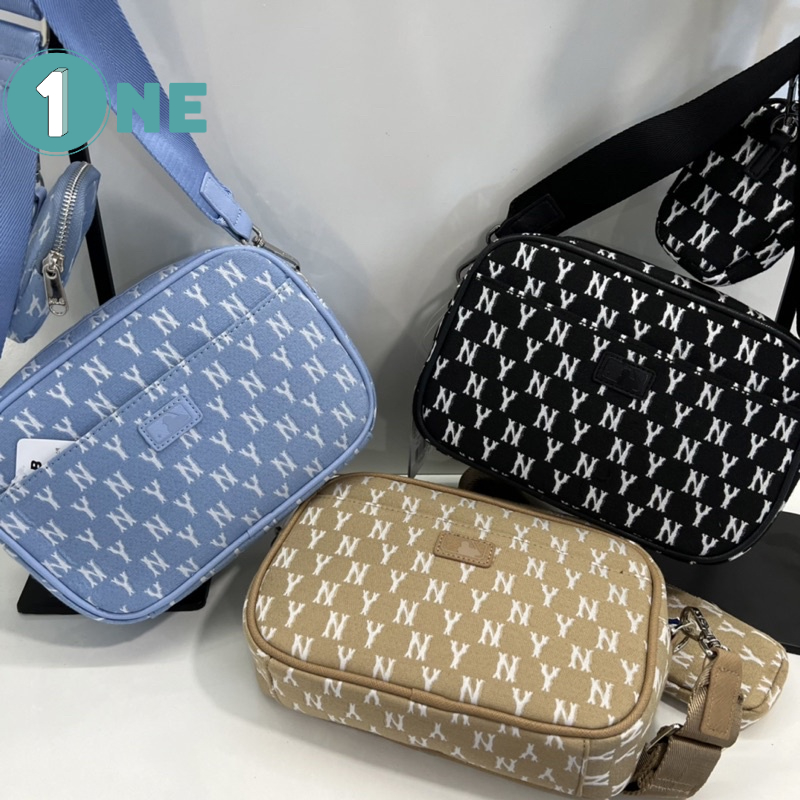 ( Chuẩn Hãng ) Túi Đeo Chéo MLB NY Monogram Jacquard Crossbody Bag New York Yankees Size 23 Full Tag Mac
