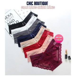 Quần Lót Nữ CBT2QLNO01 Quần Lót CHIC Chất Lưới Đính Nơ Cạp Chéo Siêu Thoải Mái Quyến Rũ Tinh Tế (Freesize 45-65kg)