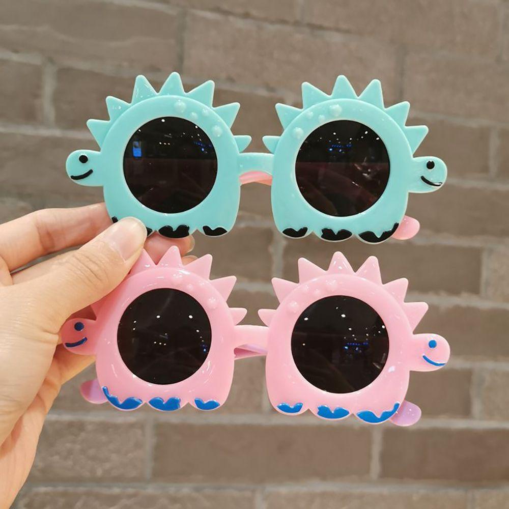 Kính Chống Bức Xạ Mắt Gọng Tròn Họa Tiết Khủng Long Hoạt Hình Cho Nam Và Nữ