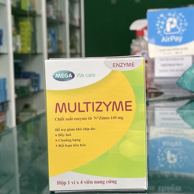 MULTIZYME – Viên uống bổ sung men tiêu hóa (enzyme) trợ giảm rối loạn tiêu hóa, đầy hơi, chướng bụng