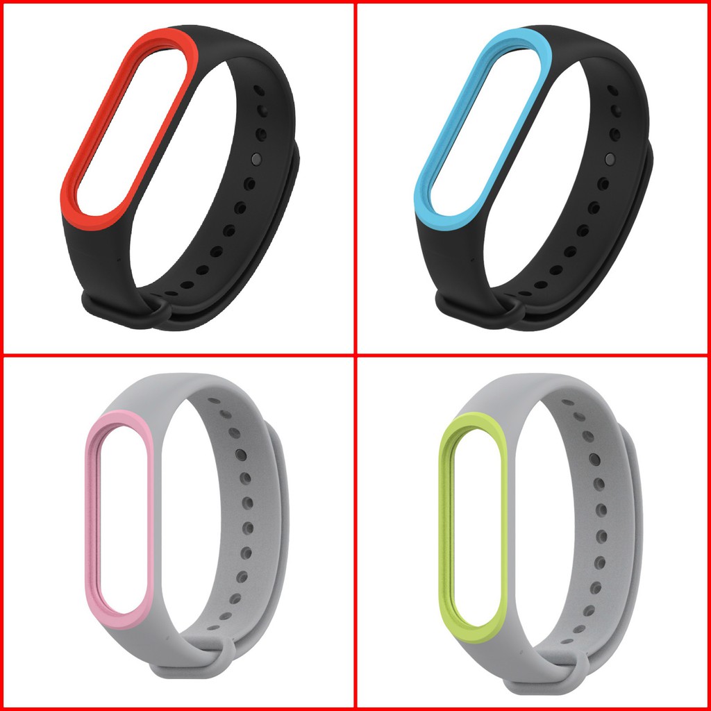 [Miband 5] Dây đeo MIJOBS thay thế dành cho Xiaomi miband 5 (viền màu)