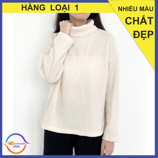 Áo len cổ lọ cao 3 màu hiệu F21