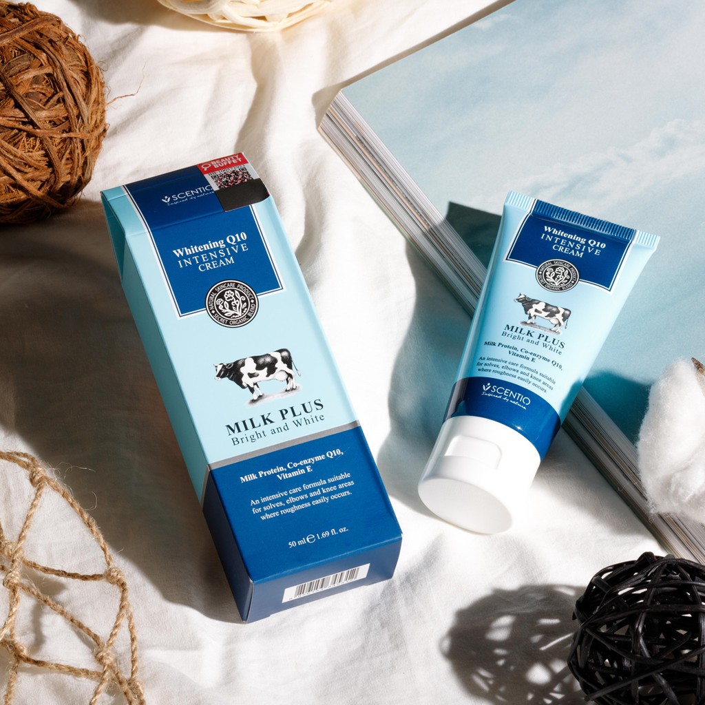 Kem Thâm Đầu Gối, Khuỷ Tay Scentio Milk Plus Whitening Q10 Intensive Cream