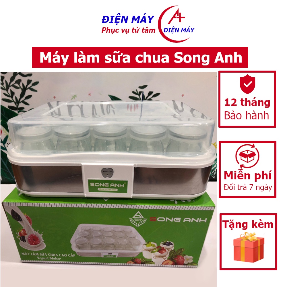 Máy làm sữa chua Song Anh 15 cốc thủy tinh máy ủ sữa chua nhanh ổn định an toàn tiện lợi