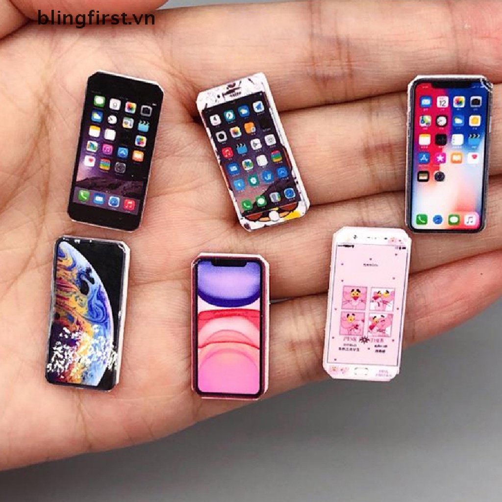 1 Mô Hình Điện Thoại Di Động Mini Tỉ Lệ 1: 12 Trang Trí Nhà Búp Bê