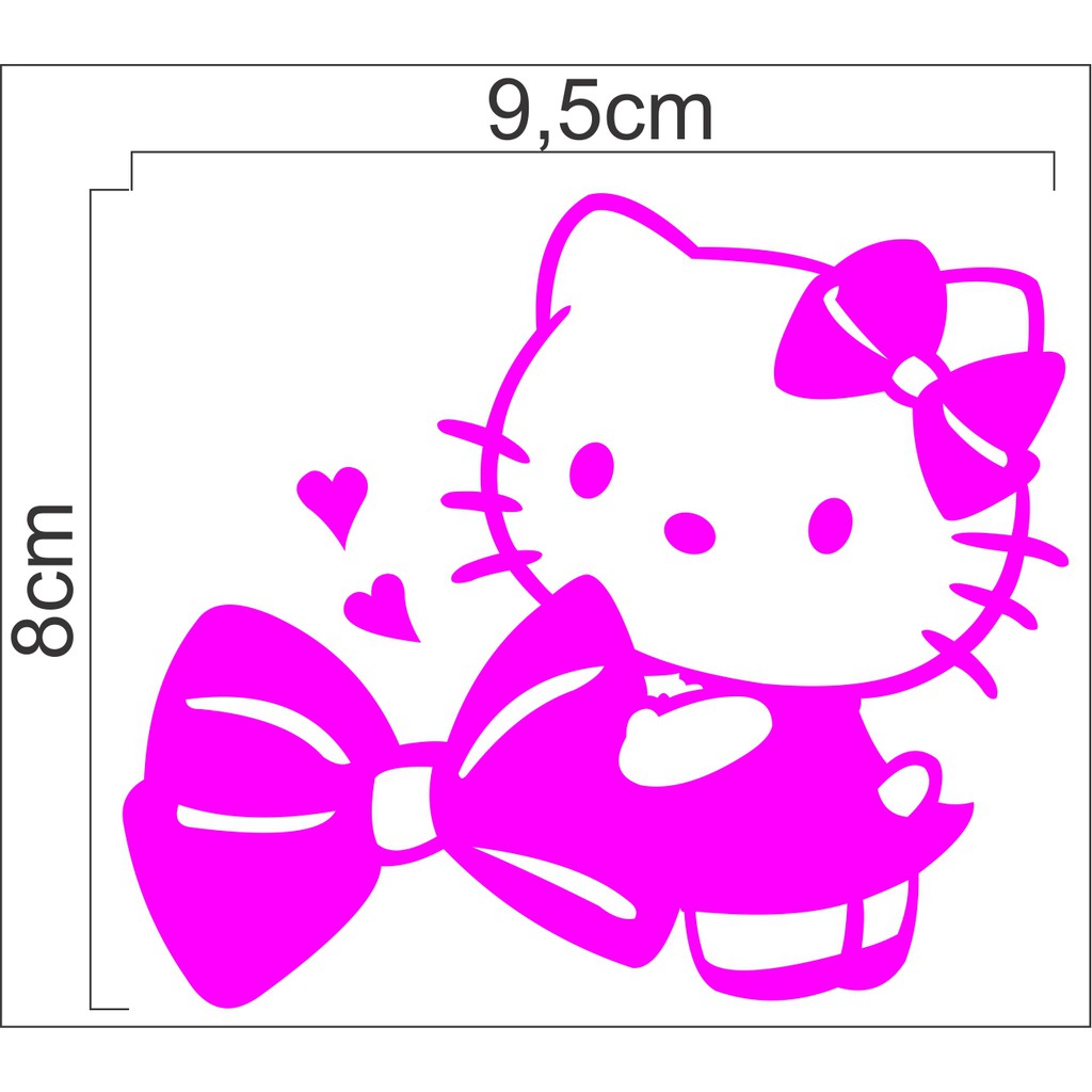 Sticker Dán Tường Hình Hello Kitty