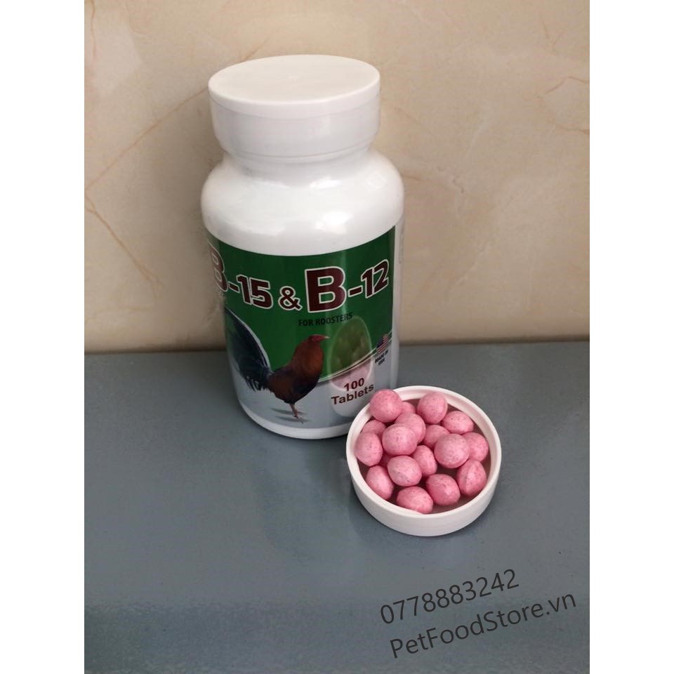 B15/B12 dành cho gà đá, tăng nước máu, hừng gà .